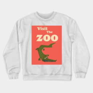 visit the zoo alligator Crewneck Sweatshirt